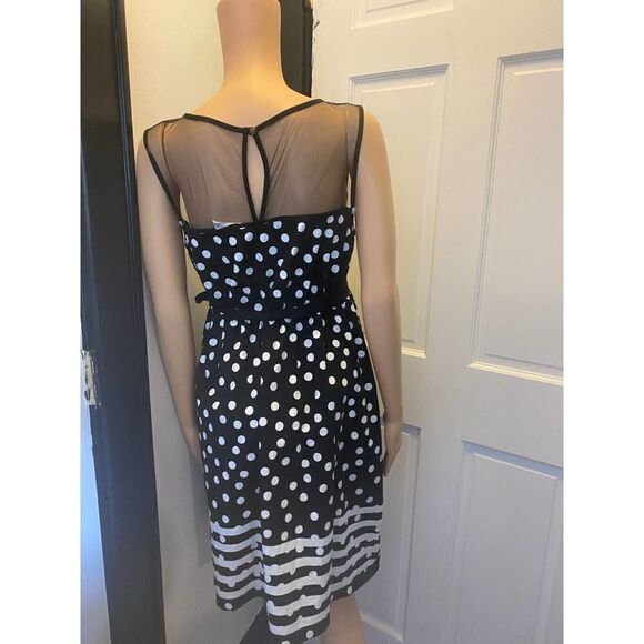 Motherhood Maternity Black and White Polka Dot Dress Pregnancy - Size Large - Picture 3 of 10